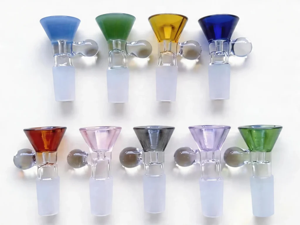 glass bowls with ball handles
