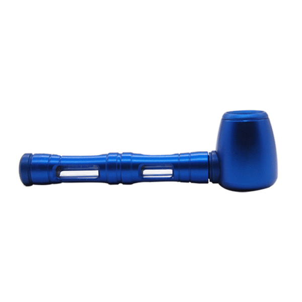 Zinc Alloy Glass Metal Smoking Pipe Detachable Portable 2 Pack