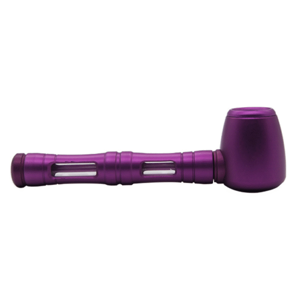 Zinc Alloy Glass Metal Smoking Pipe Detachable Portable 2 Pack