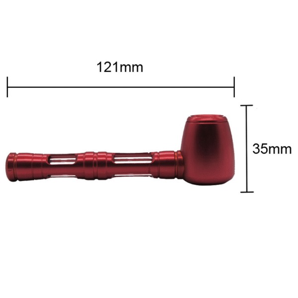 Zinc Alloy Glass Metal Smoking Pipe Detachable Portable 2 Pack