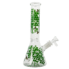 Honeycombed Bee Decal Beaker Glass Bong 10 Inch Water Pipe with Glass Bowl