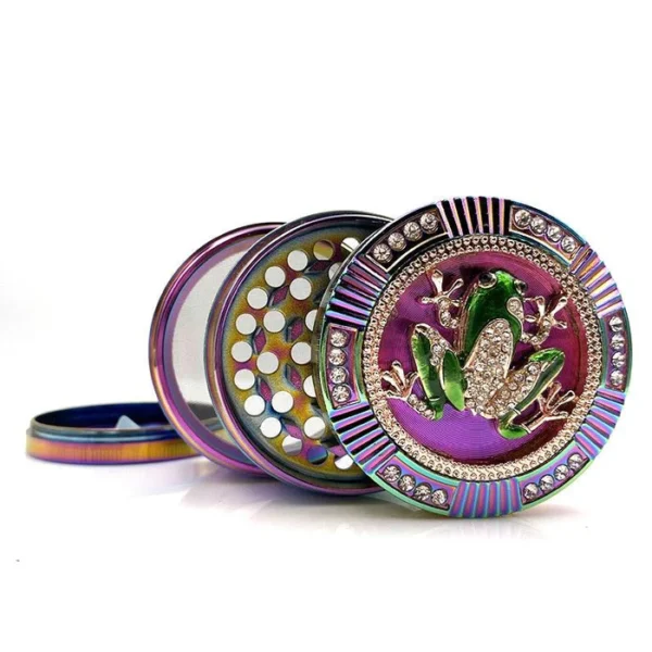 63MM Tobacco Grinder Animal 4 Layers Rainbow Color Herb Grinder