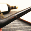 Handmade Ebony Wooden Pipe Classic Curved Pipe Straight Handle