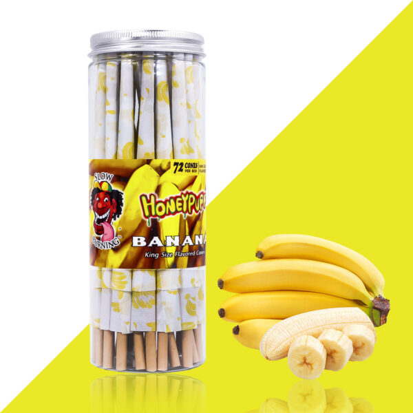 Honeypuff 110MM Classic Pre Rolled Cones Rolling Paper Fruit Flavor 72 Cones