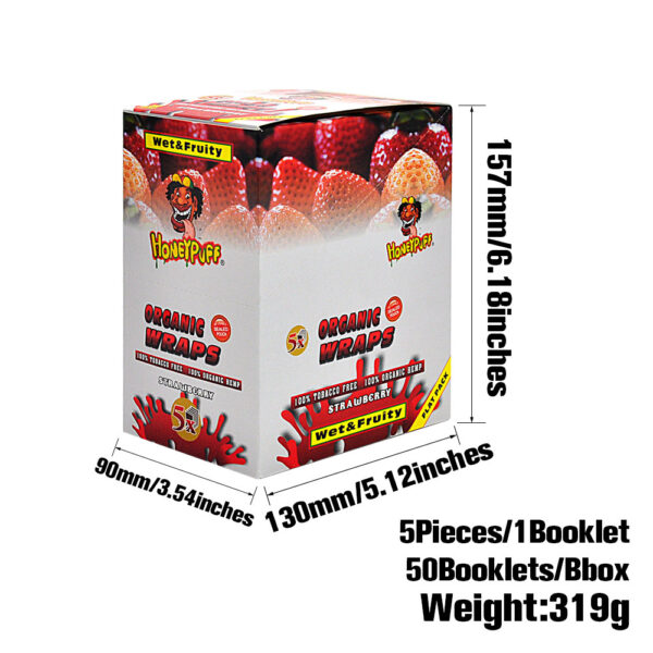 Honeypuff 110MM Cigar Rolling Tips 50 Booklet per Box Natural Filter Papers