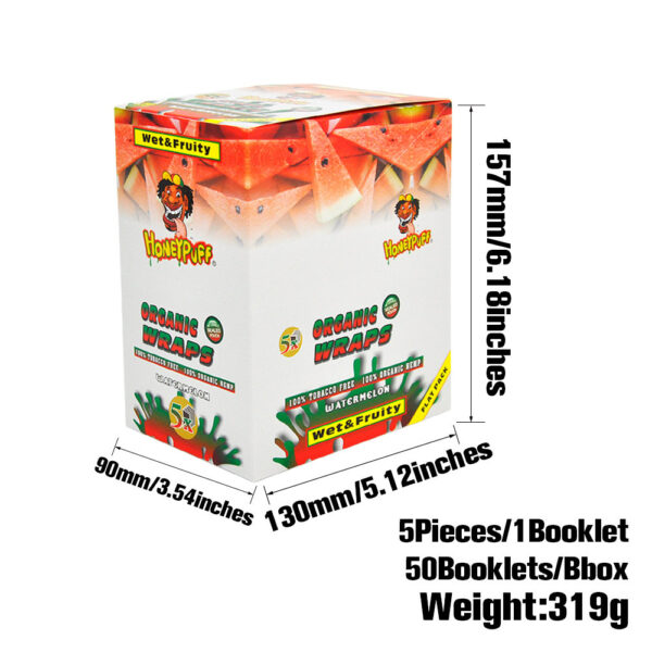 Honeypuff 110MM Cigar Rolling Tips 50 Booklet per Box Natural Filter Papers