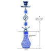 Arabic Double Hose Hookah Set Shisha Narguile with Glass Vase