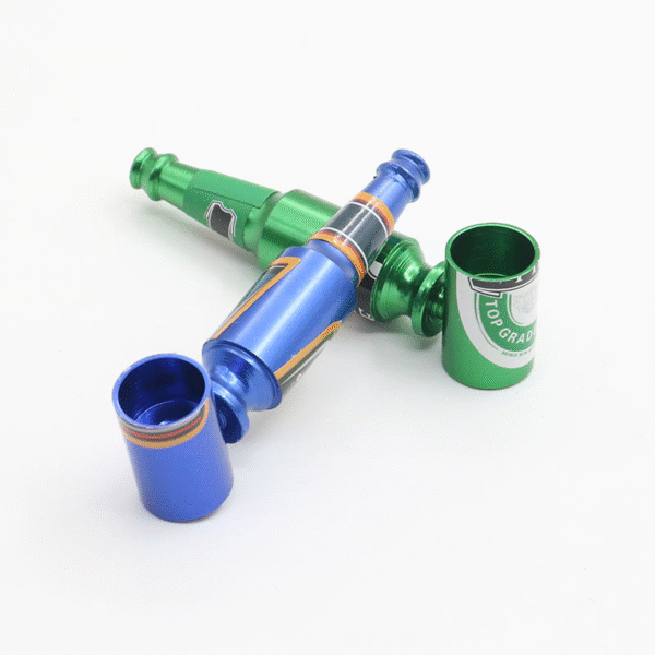 68MM Beer Bottle Metal Pipe Tobacco Pipe Portable