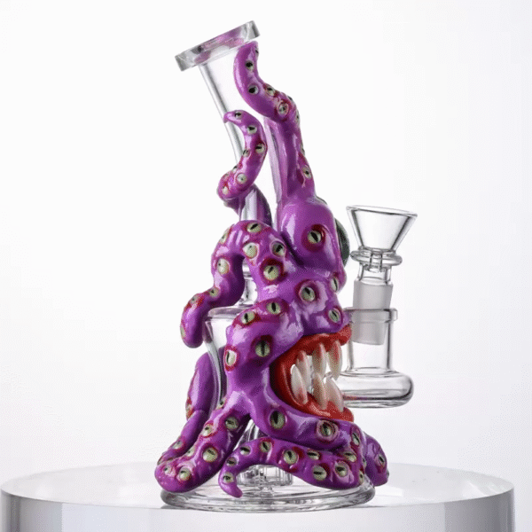 Octopus Dab Rig 7 Inch Mini Bong | Water Glass Pipe 14mm Joint