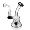 mini-glass-dab-rig-black-with-14mm-bowl Clear-High Borosilicate Mini Glass Dab Rig with With 14MM Bowl