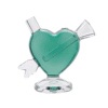 mini-glass-heart-bong-lake-green Mini Heart Glass Joint Bubbler | Smart Portable Bong Portable Lightweight