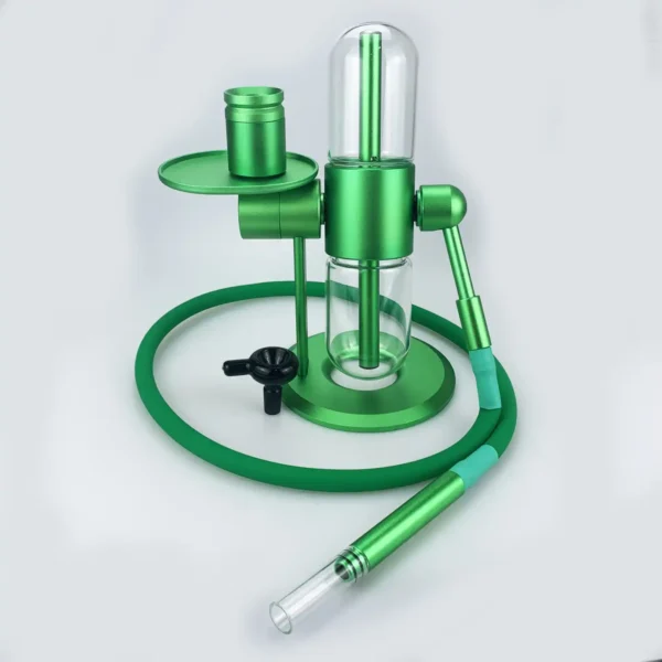 mini-gravity-bong-set-green Mini Gravity Hookah Set green