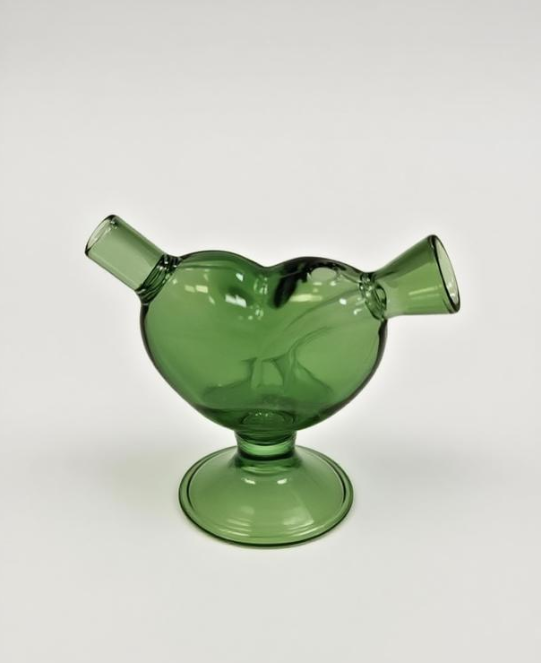 mini-heart-bong-green-1 Mini Heart Glass Joint Bubbler | Smart Portable Bong Portable Lightweight