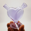 mini-heart-bong-purple-1 Heart-shaped Glass Joint Bubbler purple