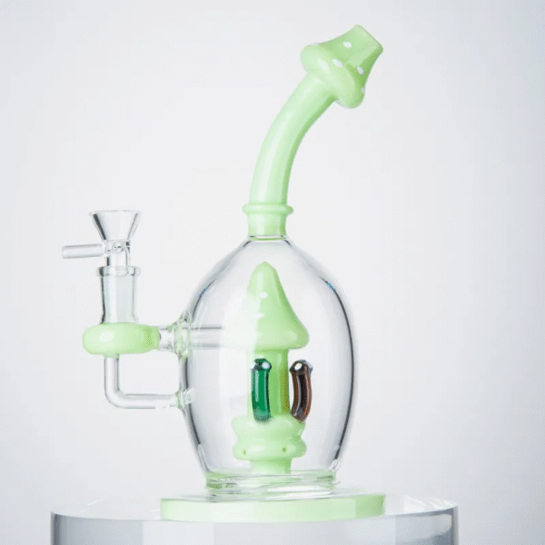 Mushroom Bong | Borosilicate Glass Handicraft Smoking Set Hookah Lightweight Portable
