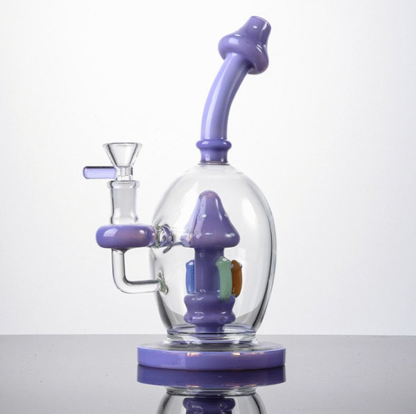 Mushroom Bong | Borosilicate Glass Handicraft Smoking Set Hookah Lightweight Portable