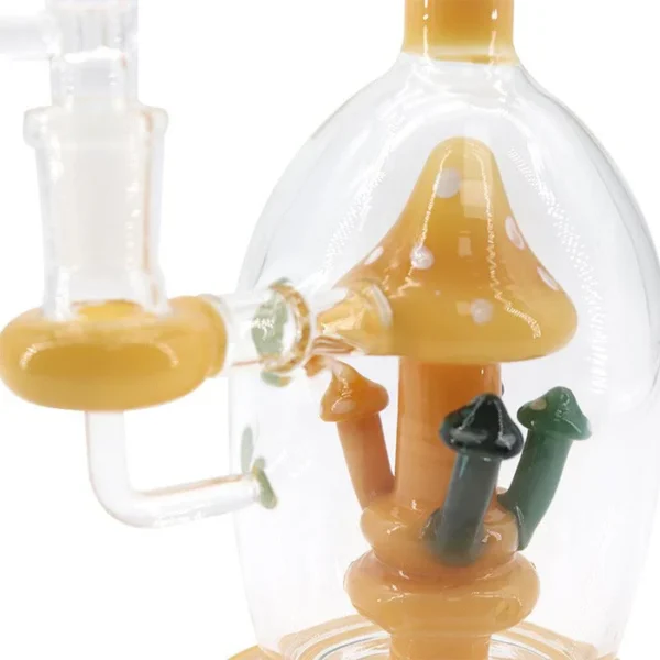Mushroom Bong | Borosilicate Glass Handicraft Smoking Set Hookah Lightweight Portable