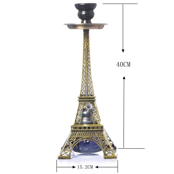 paris-tower-type-shisha-set-2 Paris Tower Hookah Shisha Set | with Ceramic Bowl Double Hoses