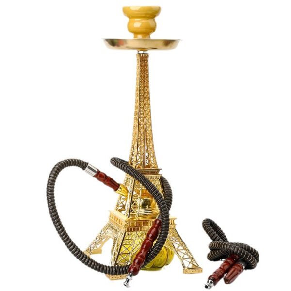 paris-tower-type-shisha-set-3 Paris Tower Hookah Shisha Set | with Ceramic Bowl Double Hoses