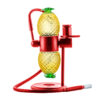 pinapple-gravity-bong-red pineapple gravity bong 360° rotating glass hookah red