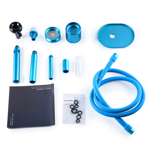 Pineapple Gravity Bong blue with accessories