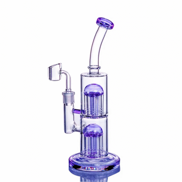 Thick Glass Dab Rig Arm Tree Water Pipes Portable with 14mm Banger