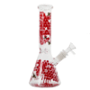 Honeycombed Bee Decal Beaker Glass Bong 10 Inch Water Pipe with Glass Bowl