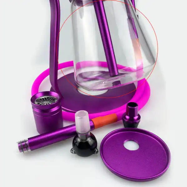 Sandglass Rotating Gravity Bong purple