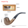Handmade Wooden Pipe Filter Curved Pipe Smoking Set Portable