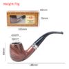 Handmade Wooden Pipe Filter Curved Pipe Smoking Set Portable