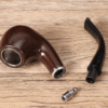 Handmade Wooden Pipe Filter Curved Pipe Smoking Set Portable