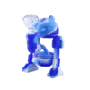 Robot Shape Glass Silicone Bong with Glass Bowl Water Pipe