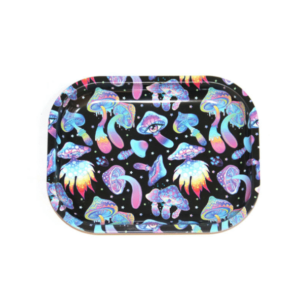 Tinplate Rolling Tray 18 x 14 cm Metal Storage Organizer Smoking Accessory