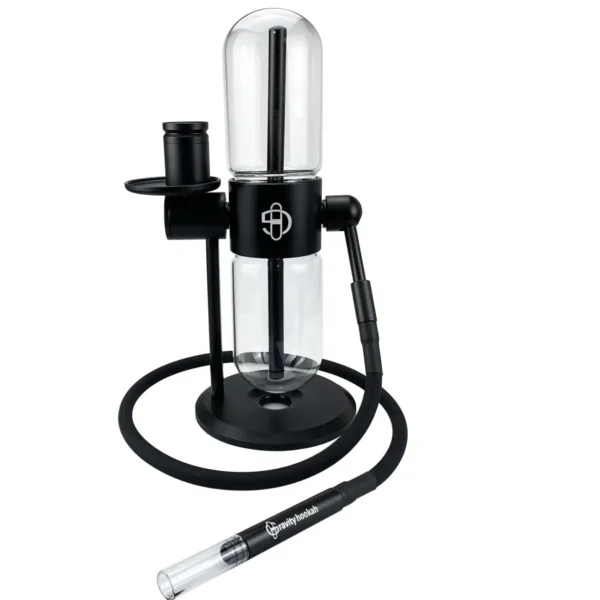 rotating-gravity-bong-black-g-logo Gravity Hookah Set black