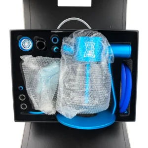 Sandglass Rotating Gravity Bong blue with box