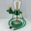 Sandglass Rotating Gravity Bong green with gold