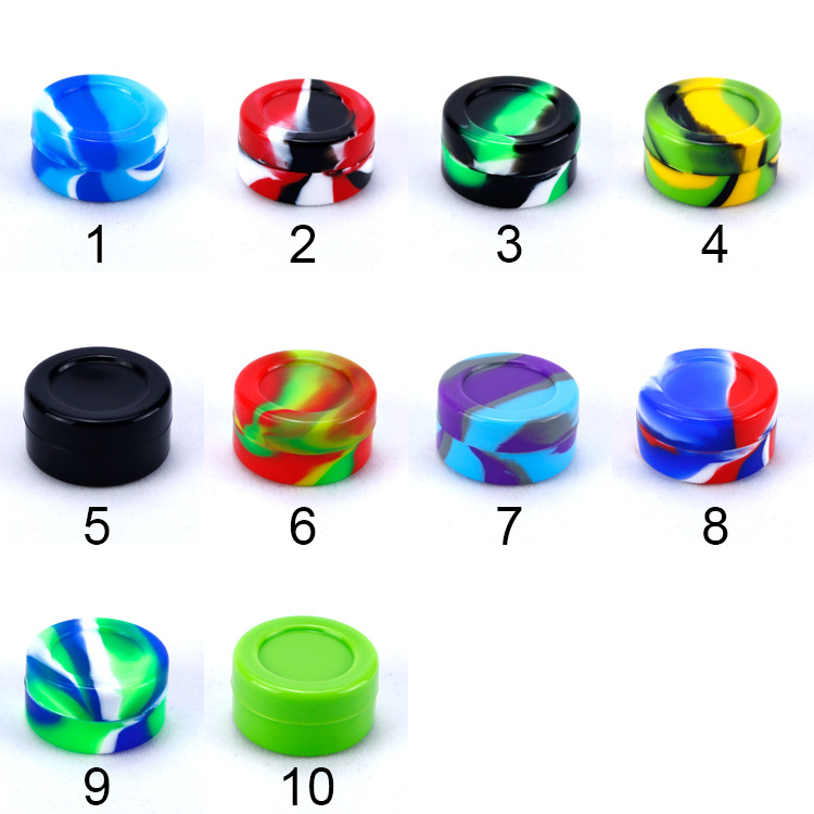 2ML 5ML 7ML 9ML Silicone Wax Containers Storage Jars
