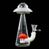 UFO Shape Glass Bong | Silicone Water Pipes Portable Durable