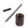Red Black Sandalwood Popeye Pipe Straight Solid Wooden Pipe 2 Pack