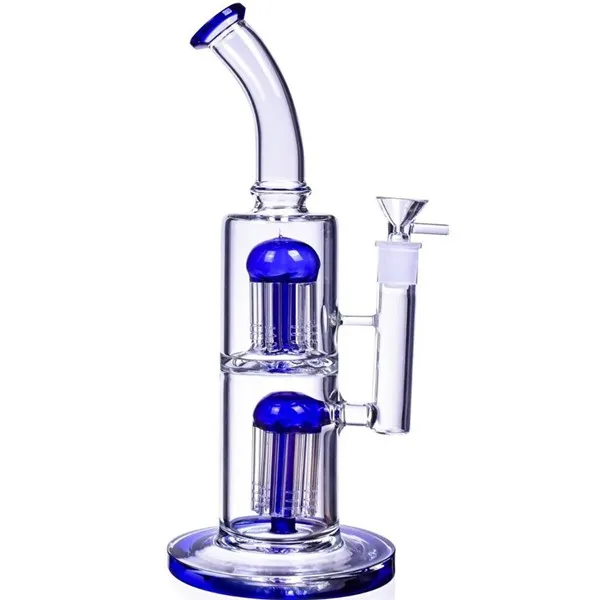 Thick Glass Dab Rig Arm Tree blue