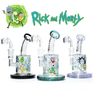 Waxmaid Rick and Morty Glass Dab Rigs