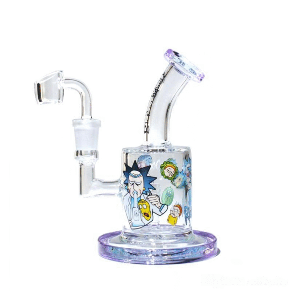 Rick and Morty Dab Rig | with 5MM Thickness Banger purple