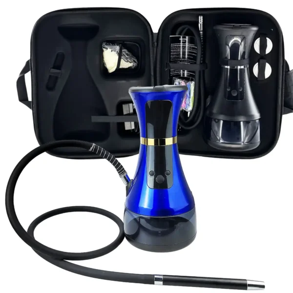 electric hookah dark blue with portable case
