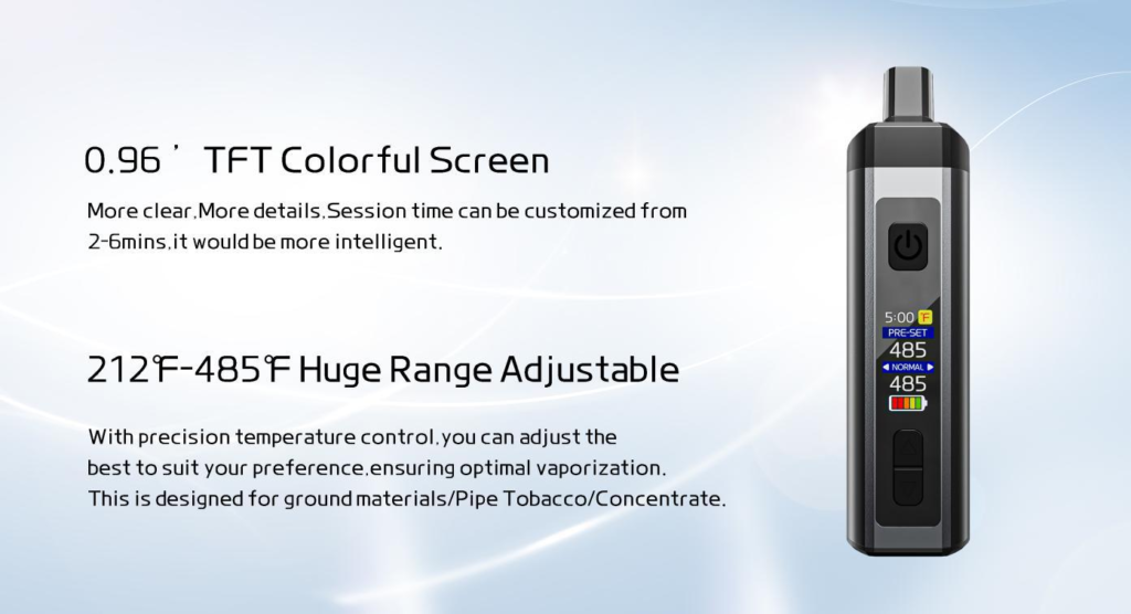ANIX Steam Mars Vaporizer with specifications