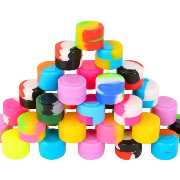 silicone wax containers with multiple colors