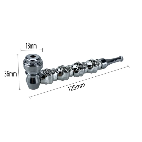 skull-design-smoking-pipe-silve-with-size Skull Design Smoking Pipe silver with size