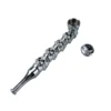 skull-design-smoking-pipe-silver Creative Metal Skull Head Smoking Pipe With Filter Mouthpiece Detachable 5 Pack