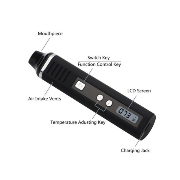 Anix Pathfinder V2 Dry Herb Vaporizer black with specifications
