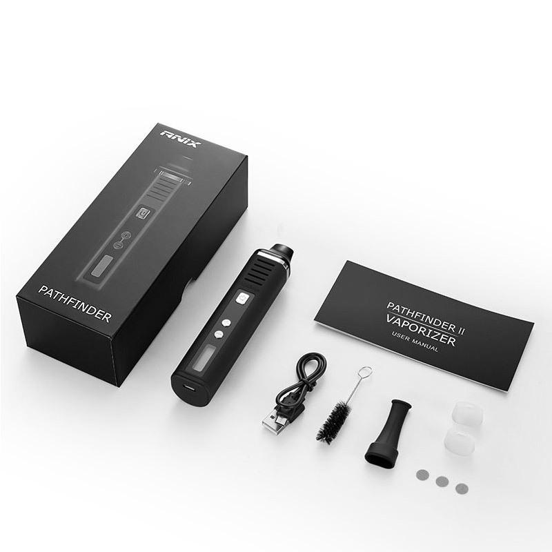 Anix Pathfinder V2 Dry Herb Vaporizer black with accessories